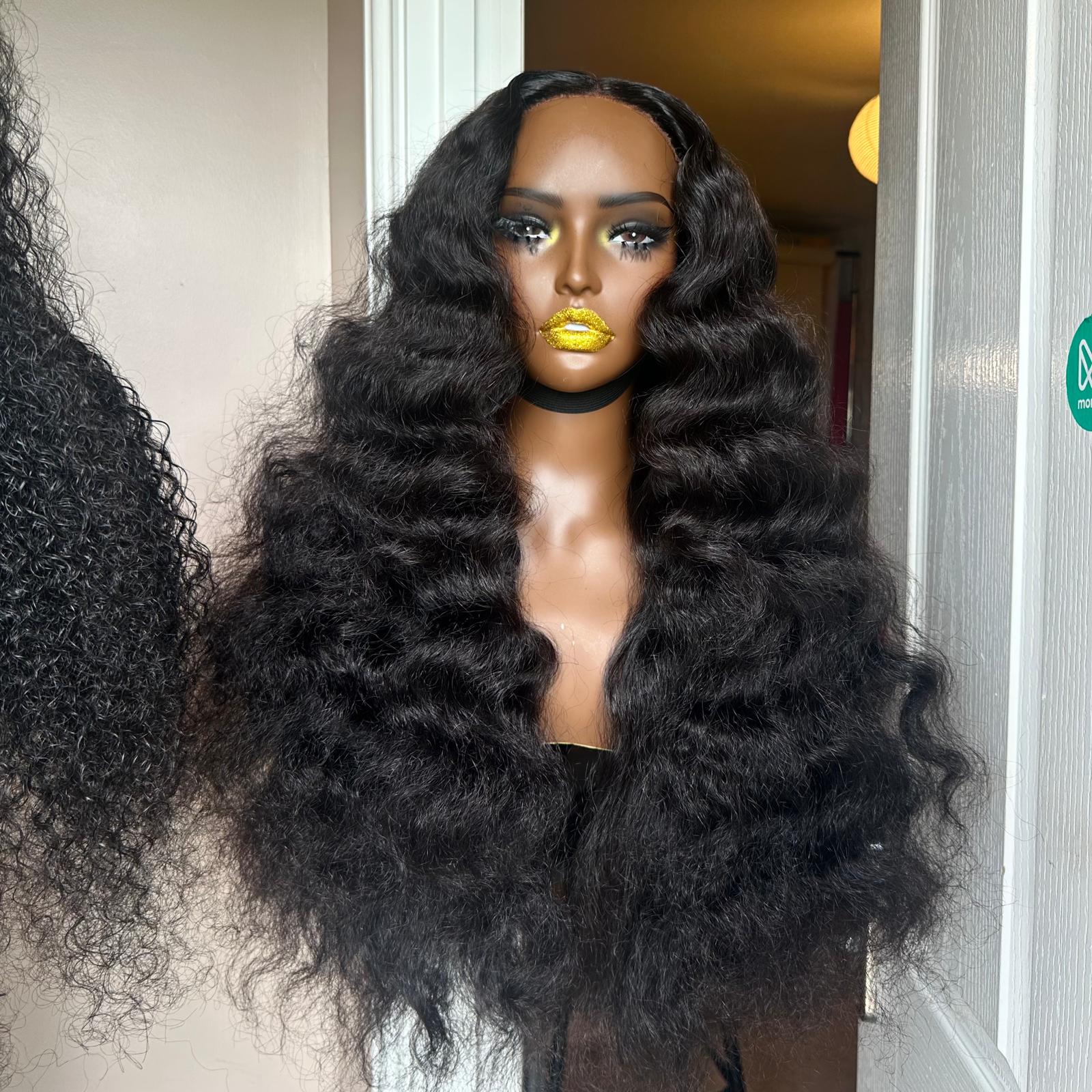 30” Raw virgin deep wave wig